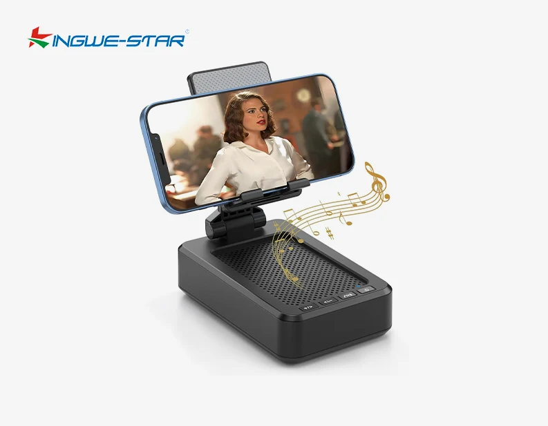 Cell Phone Stand with Wireless Bluetooth Speaker